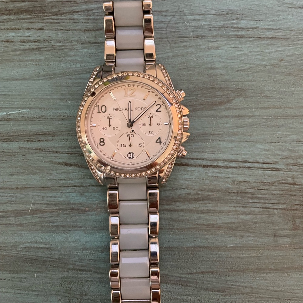 Michael Kors baby blue watch